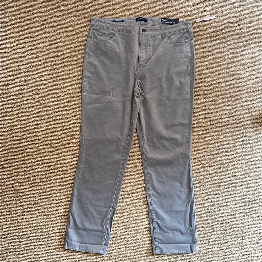 Talbots Flawless -  High-waist, Straight- leg, grey pants